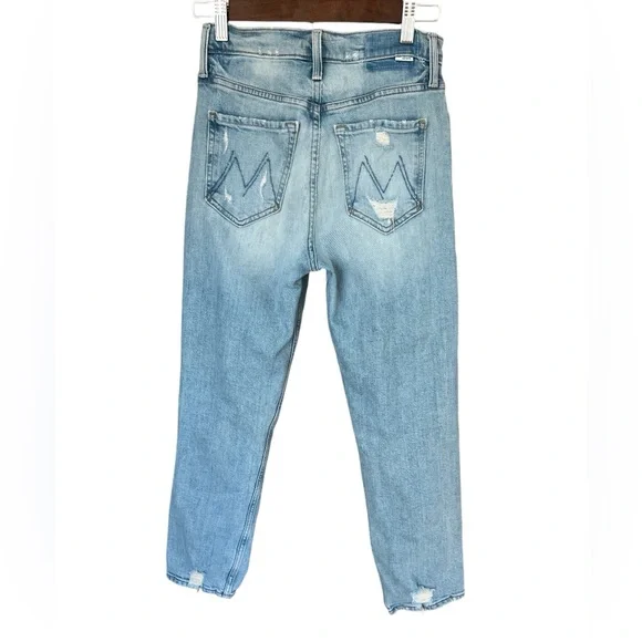 Mother Superior The Tomcat Distressed Cropped Jeans